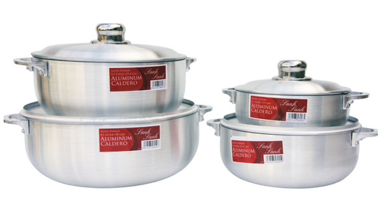 ALUMINIUM CALDERO STOCK POT WITH LID - 3 SIZES