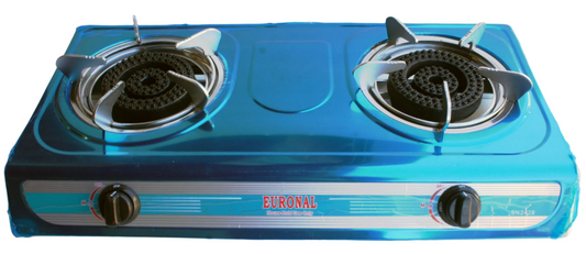 STAINLESS STEEL DOUBLE BURNER PROPANE STOVE