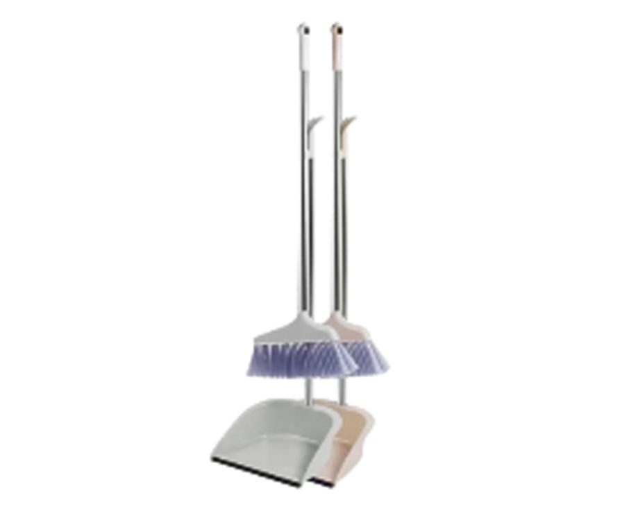 PLASTIC BROOM W DUSTPAN